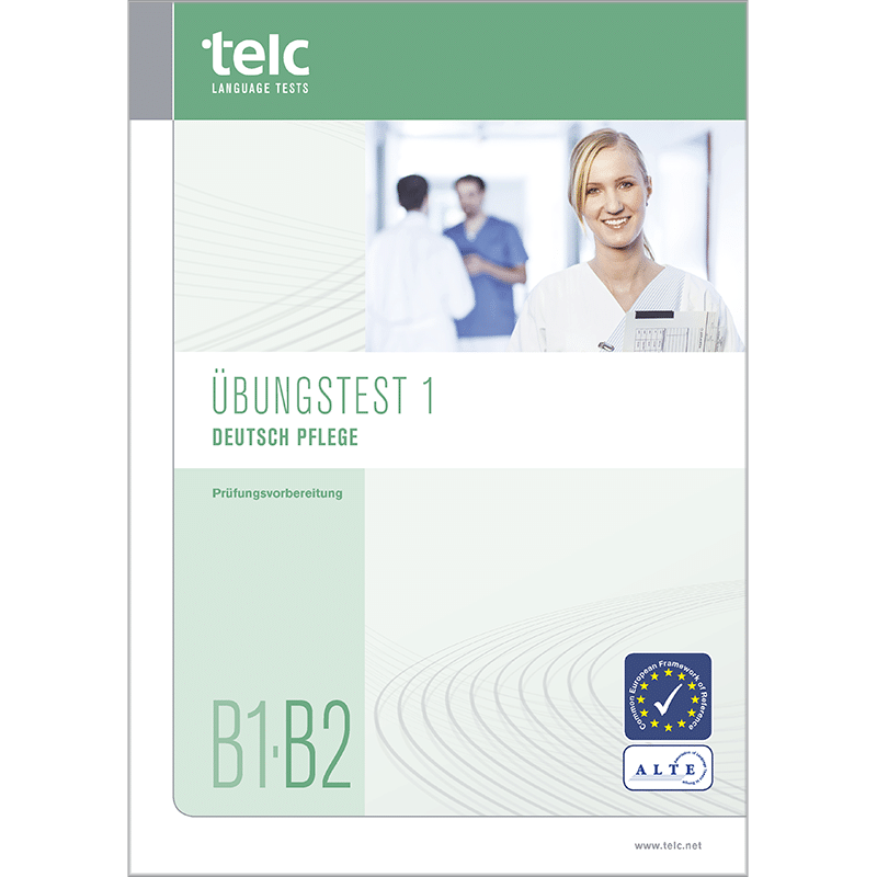 Cover des Übungstests 1 für telc Deutsch B1∙B2 Pflege